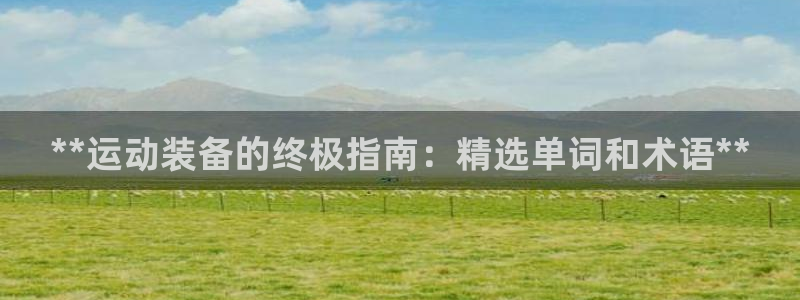 意昂3娱乐网站：**运动装备的终极指南：精选单词和术