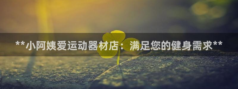 意昂3集团官网首页：**小阿姨爱运动器材店：满足您的